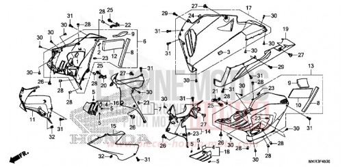 CARENAGE MILIEU CBR1000SPN de 2022